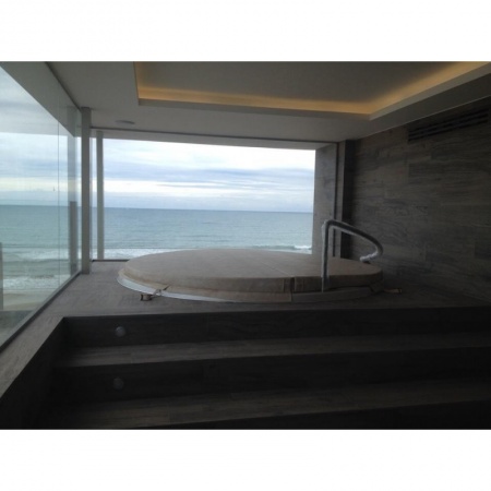 Переливной круглый спа бассейн USSPA Polo