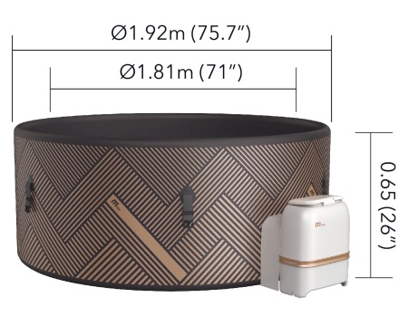 MSpa F-MO082W СПА-бассейн 192х65см "Mono" 1120л, круглый, аэромассаж MSpa F-MO082W СПА-бассейн 192х65см "Mono" 1120л, круглый, аэромассаж