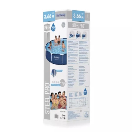 Bestway 56706 BW Каркасный бассейн Steel Pro 366х76см, 6473л Bestway 56706 BW Каркасный бассейн Steel Pro 366х76см, 6473л