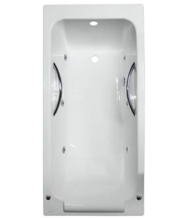 Ванна Jacob Delafon Parallel 170x70 (с ручками) с гидромассажем